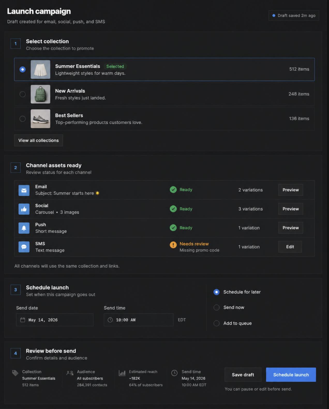 Fast Track reference interface